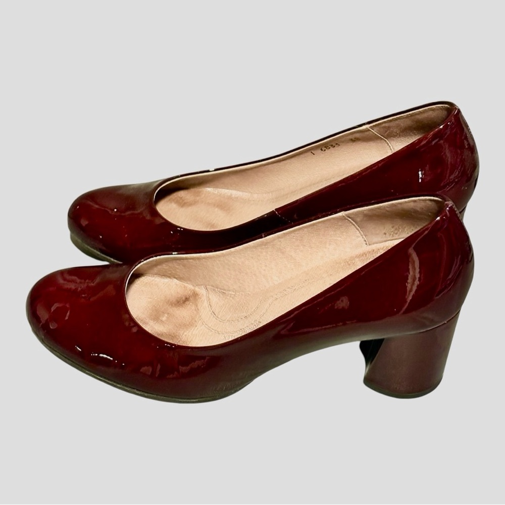 Burgundy Patent Leather Pumps
